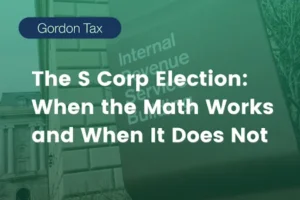 The s corp election